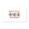 CafePress Want to See My Merit Badges Car Magnet 20