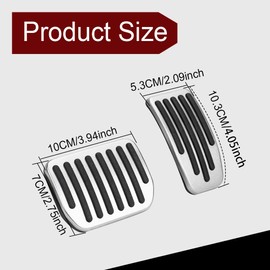 Middrivr Foot Pedal Pad Replacement for Model 3 Model Y 2016-2025, Non-Slip Accelerator Brake Foot Rest Pedal Extenders, Auto Aluminum Pedal Covers Accessories