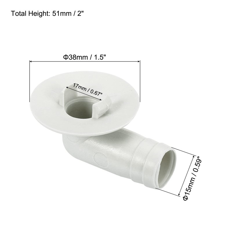 sourcing map Air Conditioner Drain Hose Connector 17mm Tube Elbow