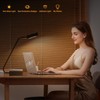 LED Desk Lamp with Wireless Charger,Industrial Table Lamp with 2