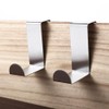 Vctitil 2Pcs Stainless Steel Over The Door Hooks,Z Shape Back