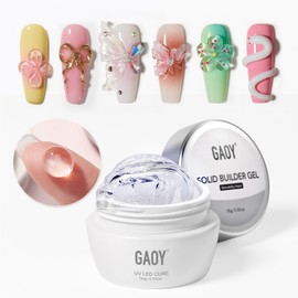 GAOY Clear 3D Sculpting Gel for Nail Art, 15g Solid Nail Gel Non-Sticky Hard Builder Gel for Carving, Molding and Building
