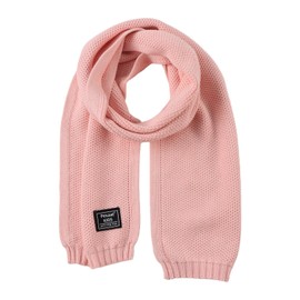 Kids Winter Knit Scarf Solid Warm Neck Warmer Toddler Soft Long Scarves for Boys Girls Neckerchief Collar Warp Autumn (Light Pink)