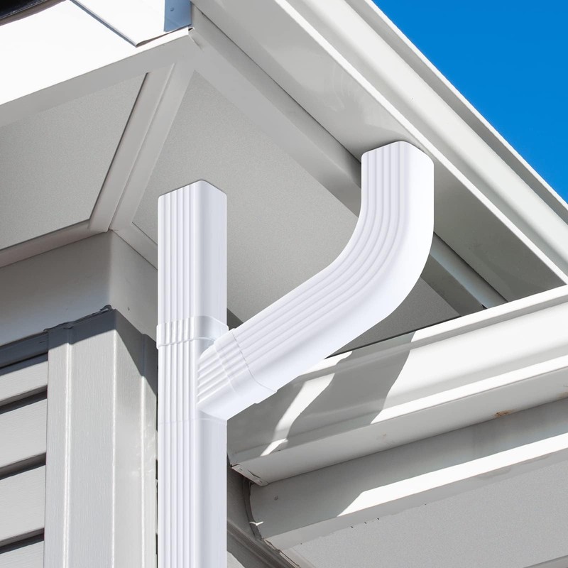 VYH Downspout Gutter for Y Connector 3X4,Square Downspout Diverter White