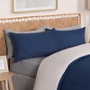 Brentfords Bedding Double Bed Set, Reversible Navy/Grey Luxury Hotel Quality
