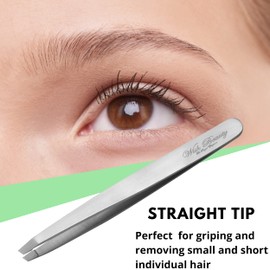 Wishbeauty Silver Stainless Steel Mini Slant Tweezer (Silver Stainless)