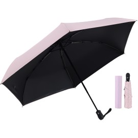 Parasol, 100% UV Protection, Completely Light Blocking, Heat Blocking, Ultra Light, 4.8 oz (125 g) - 235 g, Folding Umbrella, For Both Rain and Shine, One-Touch, Automatic Opening/Closing, Compact,
