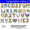 ThreadArt Embroidery Design Set- Transportation Letters- 31 Designs - 9