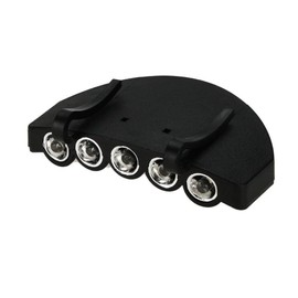 Flashing Panda 5 LED Baseball Cap/Hat Clip-on Flashlight, White Light, Lot of 10 Flashlights