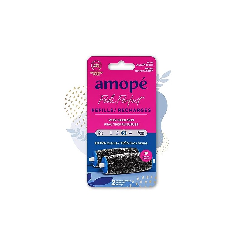 Amope Pedi Perfect Electronic Foot File Refills, Extra Coarse (Pack