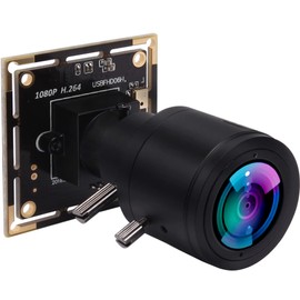 ALPCAM USB Camera Module 1080P, 0.01Lux Low Light USB Camera 2.8-12mm Varifocal Lens Industrial Camera with Microphone H.264 2MP CMOS IMX323 UVC USB Webcam Board for Window Linux Android Mac