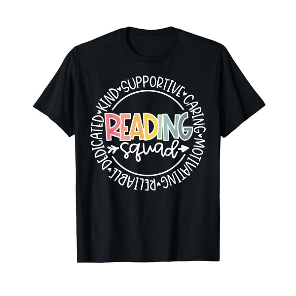 Reading Squad Teacher Reader Librarian Interventionist Team T-Shirt