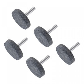 sourcing map 5pcs Mounted Grinding Stone 1/4" Shank 1.5-inch Dia Corundum Grinding Wheel Polishing Head for Rotary Tool
