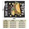 Taco Blanket for Girls Just Girl Who Loves Tacos Throw