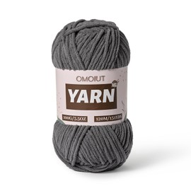 Plush Chenille Chunky Crochet Yarn - Baby Yarn for Crocheting Soft - Velvet Yarn Knitting for Blankets Crafts - Fluffy Amigurumi Yarn 100g / 131yd (Dark Gray)