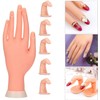 Multibao Flexible Movable Soft Plastic Hand for Fake Nail Art