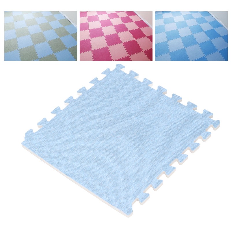 Cotton Linen Interlocking Mat Thicken Soundproofing Cuttable Patchwork Puzzle Foam