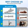Heavy-Duty Cargo Trailer Door Hasps (Includes Bolt, nut, Washer, and