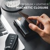 VULKIT Cartera Tarjetero Billetera Pop Up Cierre Magnético RFID Billetera