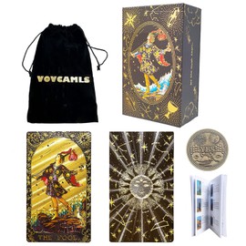 78 Tarot Cards Set VOVCAMLS Classic Tarot Card Coated PVC Durable Tarot Card Divination Tool for Beginners, Expert Readers and Card Collectors