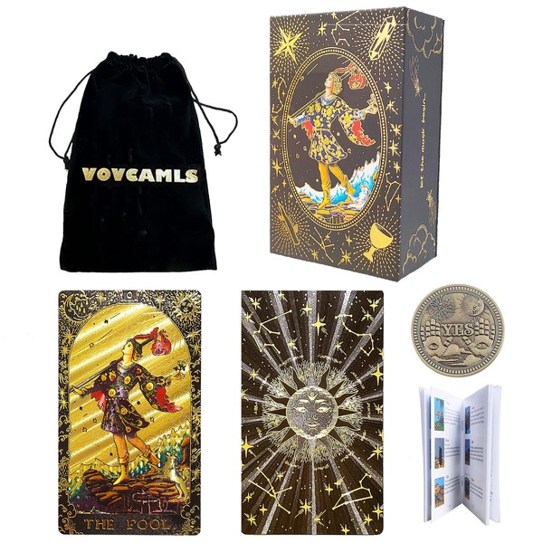 78 Tarot Cards Set VOVCAMLS Classic Tarot Card Coated PVC