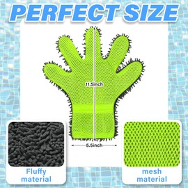 Hushee 2 Pcs Pool Cleaning Scrubbing Mitt Cleaning Gloves for Spa Swimming Pool Gloves Hot Tub Scrub Mitt for Stain and Dirt