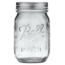 Ball Regular Mouth Glass Mason Jars with Lids and Bands, Used for Canning (Pint, 16 Ounce (Pack of 4))