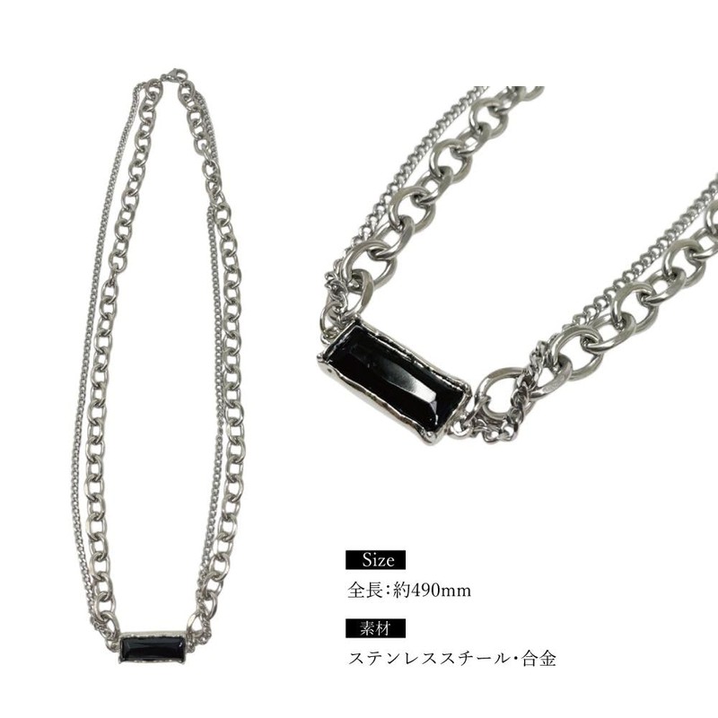 S.W.P bssn-007-018oya Men's Stainless Steel Necklace, Simple, Clean