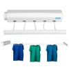 Omabeta 1PCS Telescopic Retractable Clothesline Wall Mounted with Five Ropes,