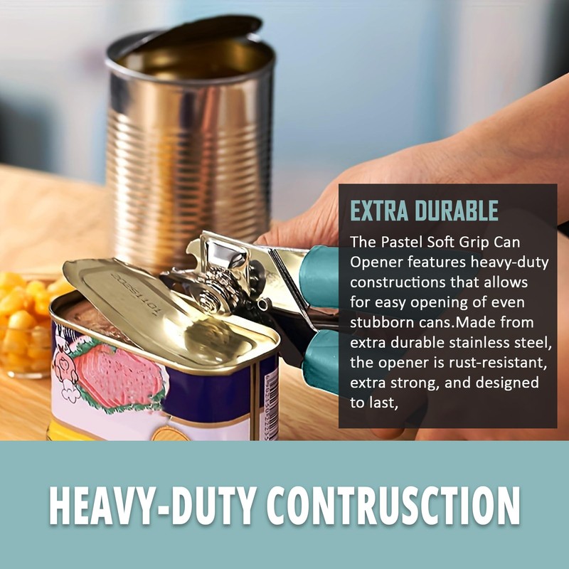 HiFEN Soft Handled Manual Non-Slip Smooth Edges Can Opener