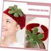 SAFIGLE Versatile Strawberry Leaf Headband Spa Makeup Accessory Set Skincare
