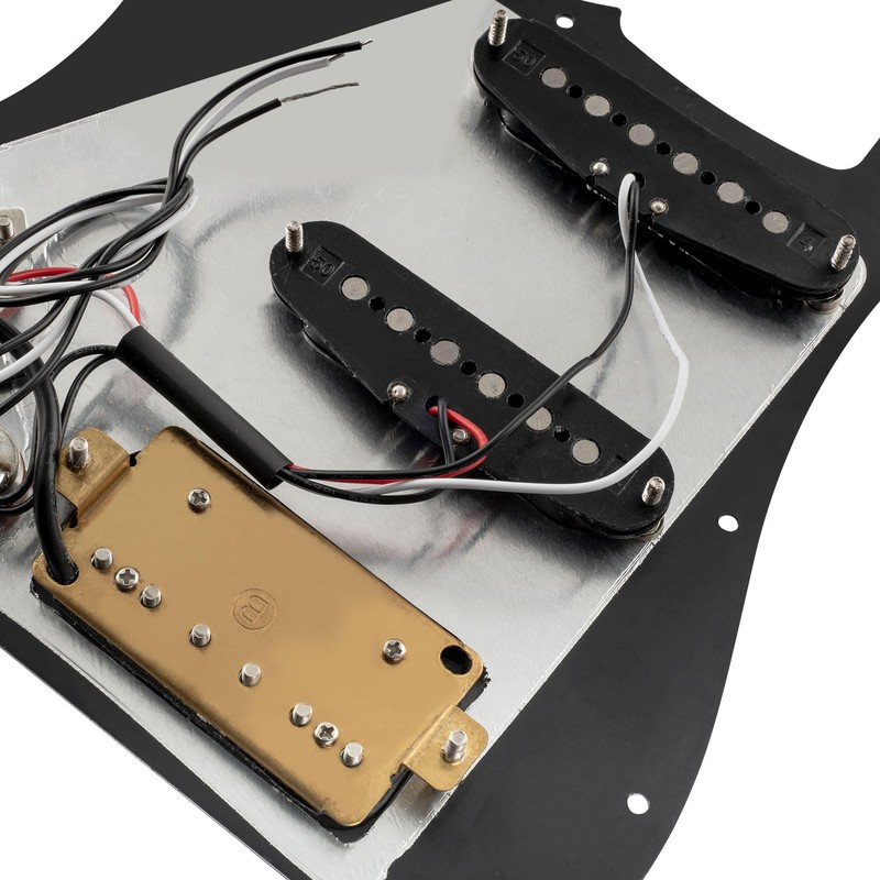 Musiclily SSH 11 Hole Prewired Loaded Humbuckers Stratocaster Pickguard with