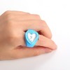 JewelryWe Men Women Finger Watch Heart Shape Rhinestone Quartz Analog