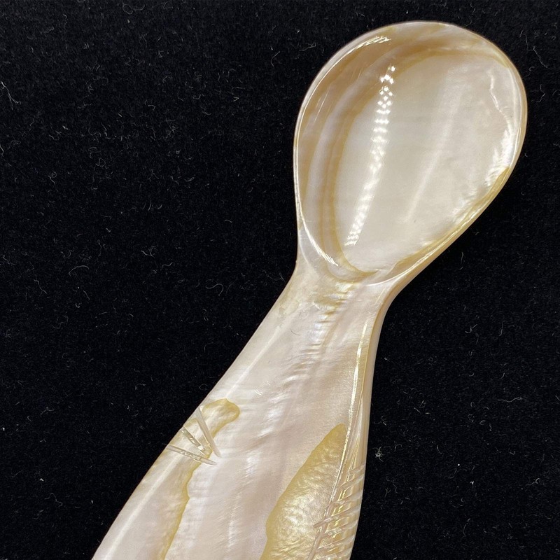 2 Pack 4.73inch Caviar Spoons Handcraft Mother of Pearl MOP