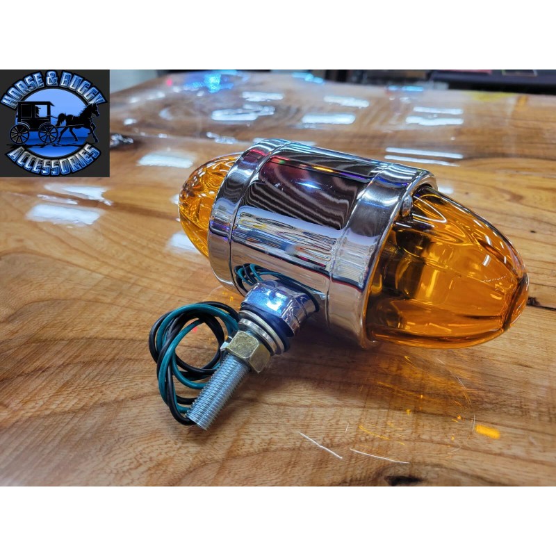 GRAND GENERAL WATERMELON LIGHT AMBER GLASS DOUBLE FACE CHROME DIE