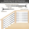 BLIKA 10 Pairs 3/16" Black Cable Railing Kits, T316 Stainless