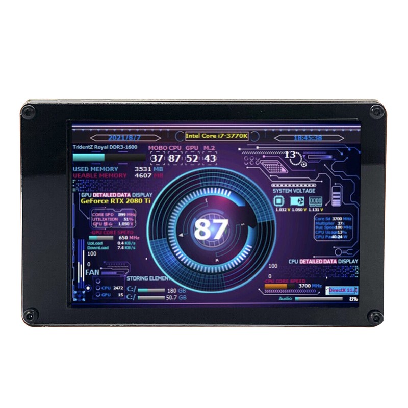 Computer Temp Monitor 3.5 Inch IPS USB Mini Screen Temperature