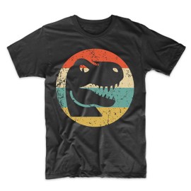 Tyrannosaurus Rex T Rex Retro Style Dinosaur T-Shirt, XXL Black