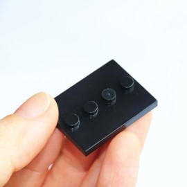 Figure Stand Parts Tile Building Bricks Modified 3 x 4 with 4 Studs in Center Display Base for Minifigure Collector Series (80pcs)