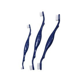 LIYONGHE 3Pcs Dog Tooth Brushing Kit Dog Toothbrush Pet Dental Oral Care Set Dog Tooth Brush Dual Headed Soft Tooth Cleaning Brushes withCurved Long Handle for Dogs Cats Pet Toothbrush (3 Sizes)
