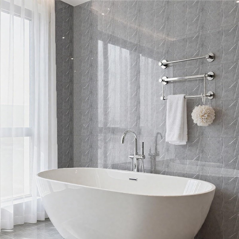 proprodiudiu 10PCS Peel and Stick Backsplash Marble Wall Tiles 23.6"x11.8"