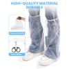 Frstem 50 Pairs Transparent Rain Shoe Covers, Disposable Anti-Slip Waterproof