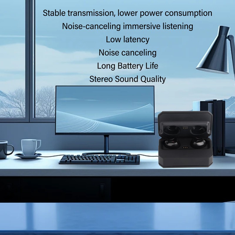 Mini Wireless Earbuds Bluetooth 5.3 Lightweight Earphones with Breathing Light