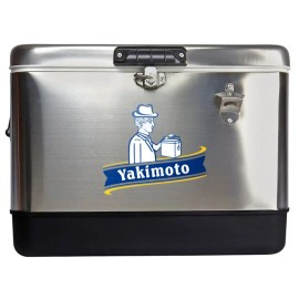 51L/54Qt Stainless Steel Portable Insulated Ice Bucket Sturdy Leak-Proof Cooler Box Beverage Beer Picnic Items Camping ModelCapacity: 51L/54Qt