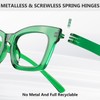 Eyekepper Reading Glasses Metalless Screwless Spring Hinges Cat-Eye 6 Pack