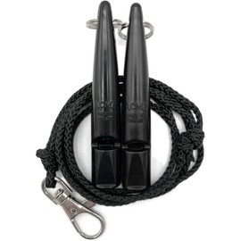 ACME Dog Whistle No. 211.5 with Whistle Band | Double Pack | 2 Whistles Including 2 Bands | Ideal for Recall - Loud and Far-reaching (Black + Black)