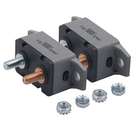 ZOOKOTO 2pcs 12-24V 50 Amp ATV resettable circuito interruptor fusible soporte 50A, 30A