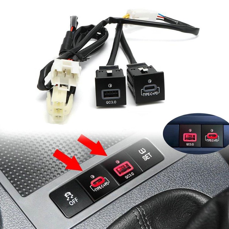 fitfoyo USB QC3.0 Charger+PD for VW Jetta MK6 2010-2014 and