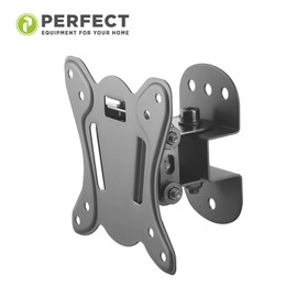 Perfect Wall Mount for Monitors and Screens (13-27 Inches), Tilting, Swivelling, VESA 100 x 100, Black