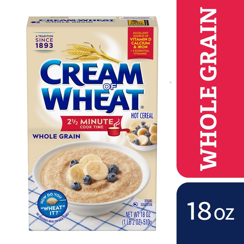 Cream of Wheat Whole Grain Hot Cereal, 2 1/2 Minute